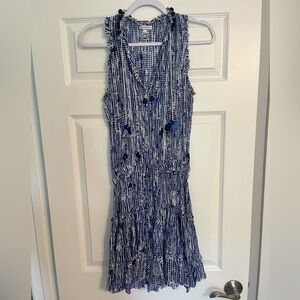 Poupette St. Barth Blue and White Sundress
